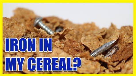 how much metal is in a box of cereal|how to collect iron from cereal.